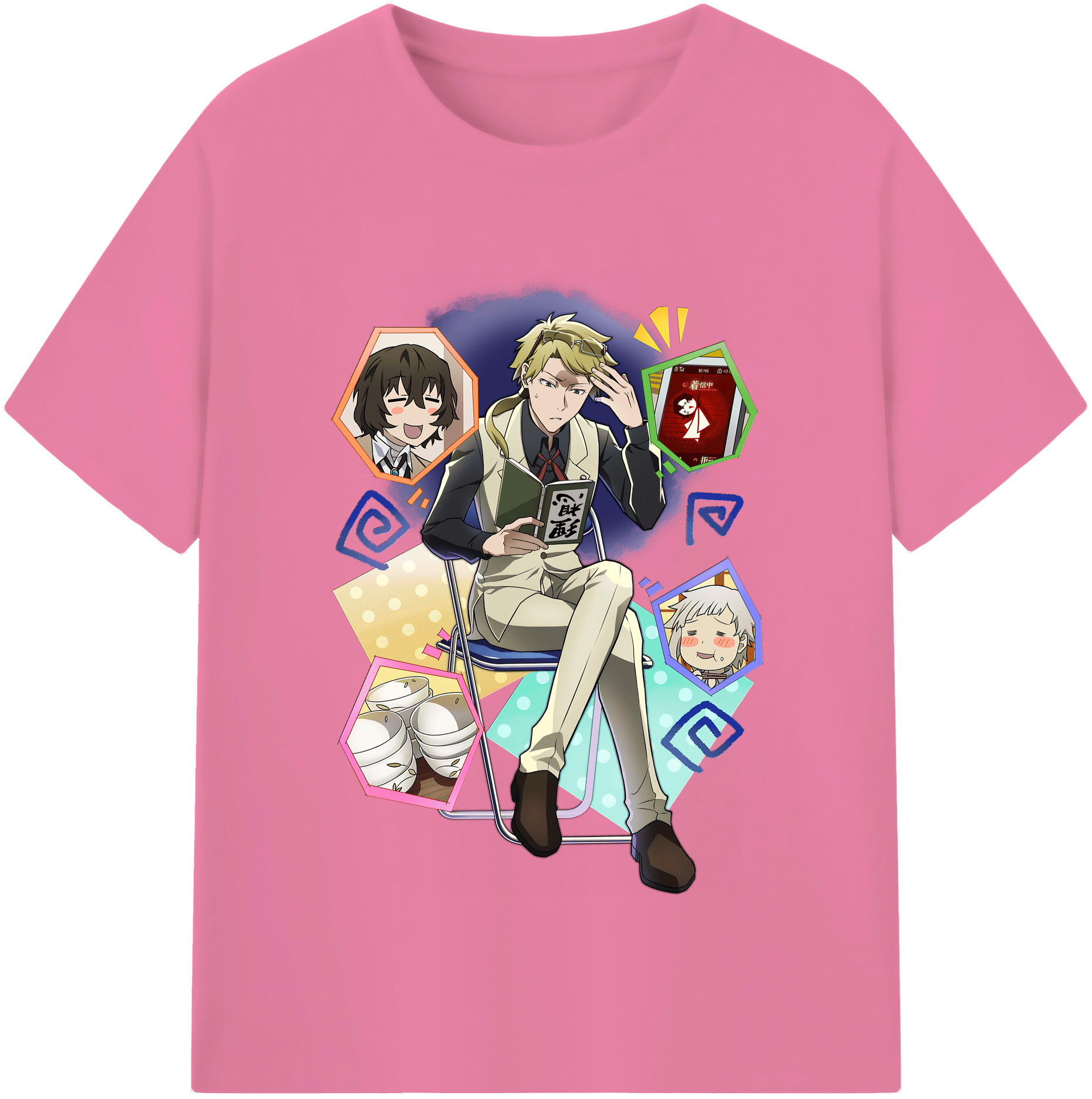 （画像用） 文豪ストレイドッグス Bungo Stray Dogs 綿100％半袖Tシャツ（フロントプリント）